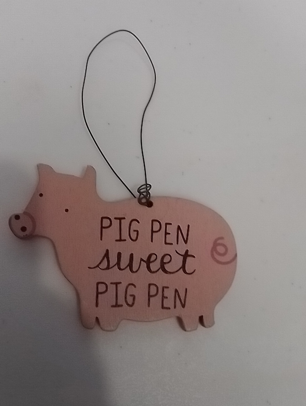 Pig Pen Ornament For Christmas Tree Or Kid's Door